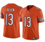 Cheap Men's Chicago Bears #13 Keenan Allen Orange Vapor Football Stitched Jersey