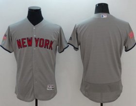 Wholesale Cheap Yankees Blank Grey Fashion Stars & Stripes Flexbase Authentic Stitched MLB Jersey
