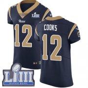 Wholesale Cheap Nike Rams #12 Brandin Cooks Navy Blue Team Color Super Bowl LIII Bound Men's Stitched NFL Vapor Untouchable Elite Jersey