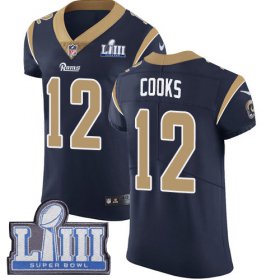 Wholesale Cheap Nike Rams #12 Brandin Cooks Navy Blue Team Color Super Bowl LIII Bound Men\'s Stitched NFL Vapor Untouchable Elite Jersey