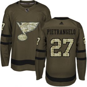 Wholesale Cheap Adidas Blues #27 Alex Pietrangelo Green Salute to Service Stitched NHL Jersey