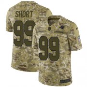 Wholesale Cheap Nike Panthers #99 Kawann Short Camo Men's Stitched NFL Limited 2018 Salute To Service Jersey