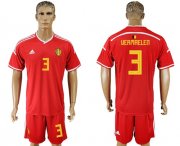 Wholesale Cheap Belgium #3 Vermaelen Red Home Soccer Country Jersey