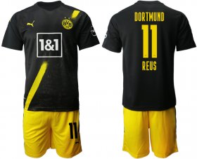 Wholesale Cheap Men 2020-2021 club Dortmund away 11 black Soccer Jerseys