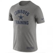 Wholesale Cheap Men's Dallas Cowboys Nike Heathered Gray Training Performance T-Shirt