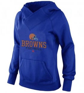 Wholesale Cheap Women\'s Cleveland Browns Big & Tall Critical Victory Pullover Hoodie Blue