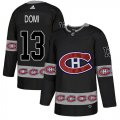 Wholesale Cheap Adidas Canadiens #13 Max Domi Black Authentic Team Logo Fashion Stitched NHL Jersey