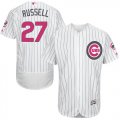 Wholesale Cheap Cubs #27 Addison Russell White(Blue Strip) Flexbase Authentic Collection Mother's Day Stitched MLB Jersey