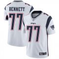 Wholesale Cheap Nike Patriots #77 Michael Bennett White Men's Stitched NFL Vapor Untouchable Limited Jersey