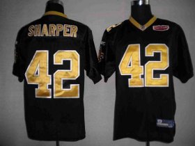 Wholesale Cheap Saints #42 Darren Sharper Black With Super Bowl Patch Stitched NFL Jersey