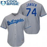 Wholesale Cheap Dodgers #74 Kenley Jansen Grey Cool Base Stitched Youth MLB Jersey