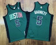 Wholesale Cheap Men's Boston Celtics #5 Kevin Garnett Green 2007-08 Hardwood Classics Soul AU Throwback Jersey