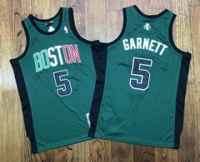 Wholesale Cheap Men\'s Boston Celtics #5 Kevin Garnett Green 2007-08 Hardwood Classics Soul AU Throwback Jersey