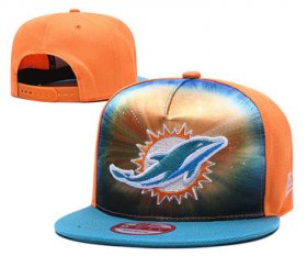 Wholesale Cheap Dolphins Team Logo Orange Royal Adjustable Leather Hat TX