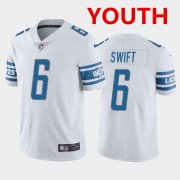 Wholesale Cheap Youth Detroit Lions #6 D'Andre Swift White Vapor Untouchable Limited Stitched Jersey