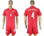 Wholesale Cheap Norway #4 Strandberg Home Soccer Country Jersey