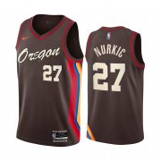 Wholesale Cheap Nike Blazers #27 Jusuf Nurkic Chocolate NBA Swingman 2020-21 City Edition Jersey