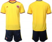 Cheap Men's Colombia Blank Yellow Home Soccer Jersey Suit