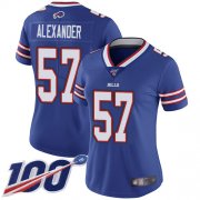 Wholesale Cheap Nike Bills #57 Lorenzo Alexander Royal Blue Team Color Women's Stitched NFL 100th Season Vapor Limited Jersey