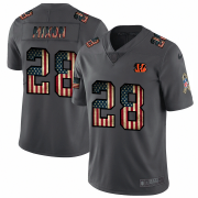 Wholesale Cheap Cincinnati Bengals #28 Joe Mixon Nike 2018 Salute to Service Retro USA Flag Limited NFL Jersey
