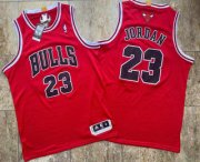 Wholesale Cheap Men's Chicago Bulls #23 Michael Jordan Red With Bulls AU Jersey