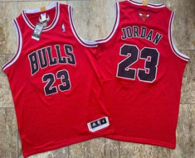 Wholesale Cheap Men\'s Chicago Bulls #23 Michael Jordan Red With Bulls AU Jersey