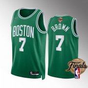 Wholesale Cheap Men's Boston Celtics #7 Jaylen Brown Green 2022 Finals Stitched Jersey
