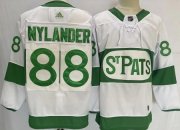 Wholesale Cheap Men's Toronto Maple Leafs #88 William Nylander White 2019 St Pats Stitched Jersey