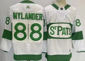 Wholesale Cheap Men\'s Toronto Maple Leafs #88 William Nylander White 2019 St Pats Stitched Jersey