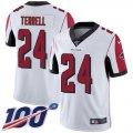 Wholesale Cheap Nike Falcons #24 A.J. Terrell White Men's Stitched NFL 100th Season Vapor Untouchable Limited Jersey