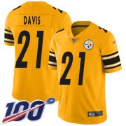 Wholesale Cheap Nike Steelers #21 Sean Davis Gold Men's Stitched NFL Limited Inverted Legend 100th Season Jersey