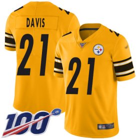Wholesale Cheap Nike Steelers #21 Sean Davis Gold Men\'s Stitched NFL Limited Inverted Legend 100th Season Jersey