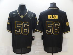 Wholesale Cheap Men\'s Indianapolis Colts #56 Quenton Nelson Black Gold 2020 Salute To Service Stitched NFL Nike Limited Jersey