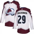 Wholesale Cheap Adidas Avalanche #29 Nathan MacKinnon White Road Authentic Stitched Youth NHL Jersey