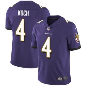 Wholesale Cheap Nike Ravens #4 Sam Koch Purple Team Color Men\'s Stitched NFL Vapor Untouchable Limited Jersey
