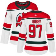 Wholesale Cheap Adidas Devils #97 Nikita Gusev White Alternate Authentic Women's Stitched NHL Jersey