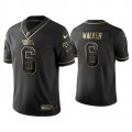 Wholesale Cheap Men's Carolina Panthers #6 P.J. Walker Golden Edition Vapor Limited Black Nike Jersey