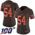Wholesale Cheap Nike Browns #54 Olivier Vernon Brown Women's Stitched NFL Limited Rush 100th Season Jersey