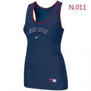 Wholesale Cheap Women's Nike Boston Red Sox Tri-Blend Racerback Stretch Tank Top Blue