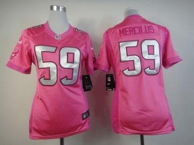 Wholesale Cheap Nike Texans #59 Whitney Mercilus Pink Women\'s Be Luv\'d Stitched NFL Elite Jersey