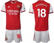 Wholesale Cheap Men 2021-2022 Club Arsenal home red 18 Soccer Jersey