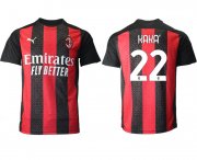 Wholesale Cheap Men 2020-2021 club AC milan home aaa version 22 red Soccer Jerseys