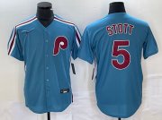 Cheap Men's Philadelphia Phillies #5 Bryson Stott Blue Cool Base Stitched Jersey