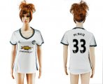 Wholesale Cheap Women's Manchester United #33 McNAIR Sec Away Soccer Club Jersey
