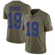 Wholesale Cheap Nike Cowboys #19 Amari Cooper Olive Men's Stitched NFL Limited 2017 Salute To Service Jersey