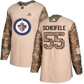 Wholesale Cheap Adidas Jets #55 Mark Scheifele Camo Authentic 2017 Veterans Day Stitched NHL Jersey