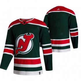 Wholesale Cheap New Jersey Devils Blank Green Men\'s Adidas 2020-21 Reverse Retro Alternate NHL Jersey