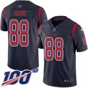 Wholesale Cheap Nike Texans #88 Jordan Akins Navy Blue Men's Stitched NFL Limited Rush 100th Season Jersey