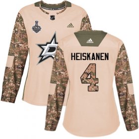 Cheap Adidas Stars #4 Miro Heiskanen Camo Authentic 2017 Veterans Day Women\'s 2020 Stanley Cup Final Stitched NHL Jersey