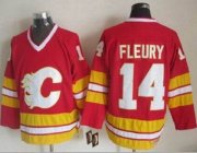 Wholesale Cheap Flames #14 Theoren Fleury Red CCM Throwback Stitched NHL Jersey